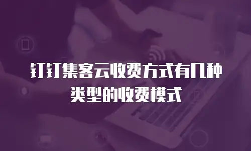 钉钉集客云收费方式有几种类型的收费模式