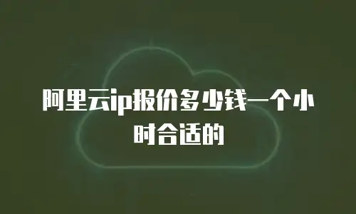 阿里云ip报价多少钱一个小时合适的