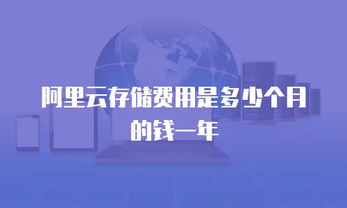 阿里云存储费用是多少个月的钱一年