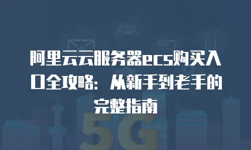 阿里云云服务器ecs购买入口全攻略：从新手到老手的完整指南