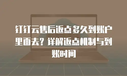 钉钉云售后返点多久到账户里面去？详解返点机制与到账时间