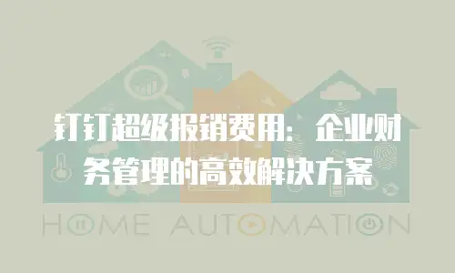 钉钉超级报销费用：企业财务管理的高效解决方案