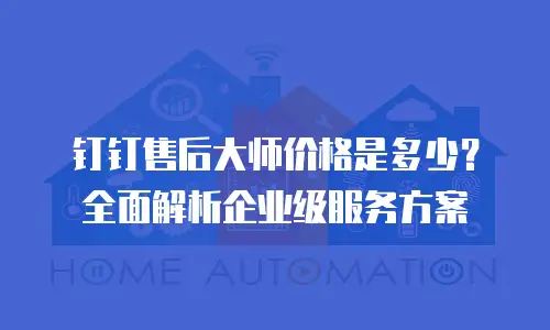 钉钉售后大师价格是多少？全面解析企业级服务方案