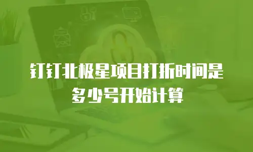 钉钉北极星项目打折时间是多少号开始计算