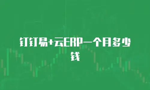 钉钉易+云ERP一个月多少钱