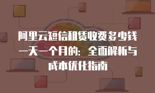 阿里云短信租赁收费多少钱一天一个月的：全面解析与成本优化指南
