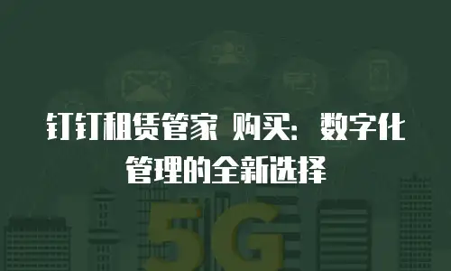 钉钉租赁管家 购买：数字化管理的全新选择