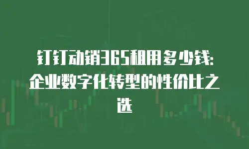 钉钉动销365租用多少钱：企业数字化转型的性价比之选