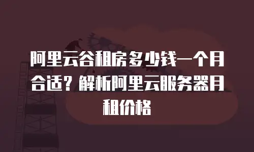 阿里云谷租房多少钱一个月合适？解析阿里云服务器月租价格
