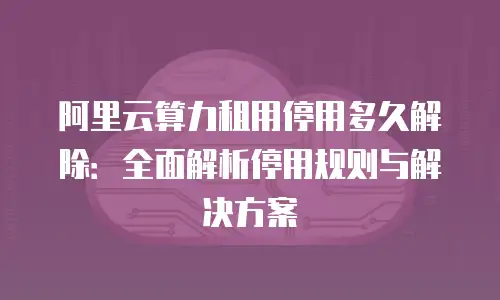 阿里云算力租用停用多久解除：全面解析停用规则与解决方案