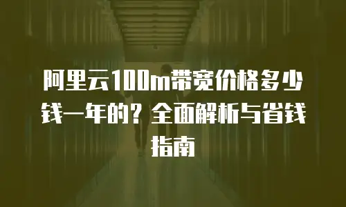 阿里云100m带宽价格多少钱一年的？全面解析与省钱指南