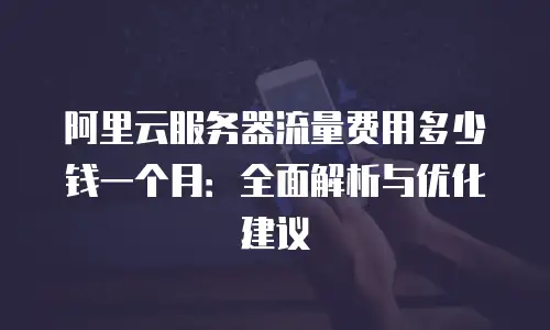 阿里云服务器流量费用多少钱一个月：全面解析与优化建议