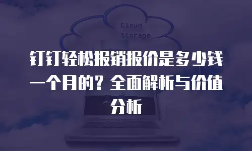 钉钉轻松报销报价是多少钱一个月的？全面解析与价值分析