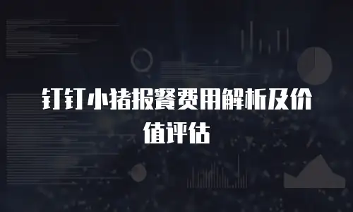钉钉小猪报餐费用解析及价值评估