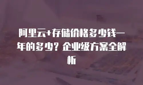 阿里云+存储价格多少钱一年的多少？企业级方案全解析