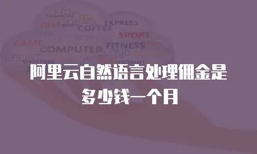 阿里云自然语言处理佣金是多少钱一个月