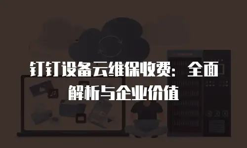 钉钉设备云维保收费：全面解析与企业价值