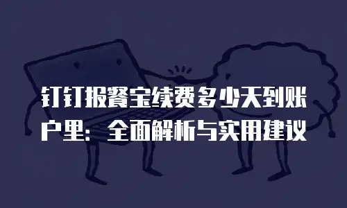 钉钉报餐宝续费多少天到账户里：全面解析与实用建议