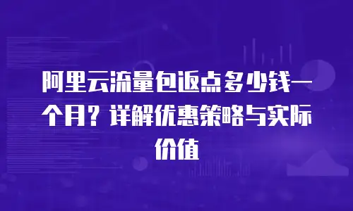 阿里云流量包返点多少钱一个月？详解优惠策略与实际价值