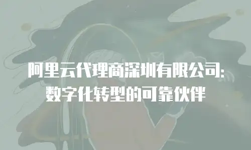阿里云代理商深圳有限公司：数字化转型的可靠伙伴