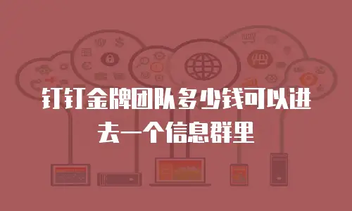 钉钉金牌团队多少钱可以进去一个信息群里