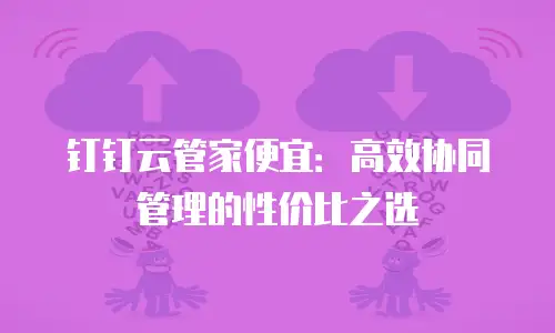 钉钉云管家便宜：高效协同管理的性价比之选