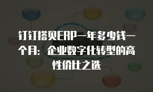 钉钉搭贝ERP一年多少钱一个月：企业数字化转型的高性价比之选