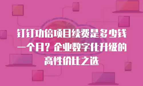 钉钉功倍项目续费是多少钱一个月？企业数字化升级的高性价比之选