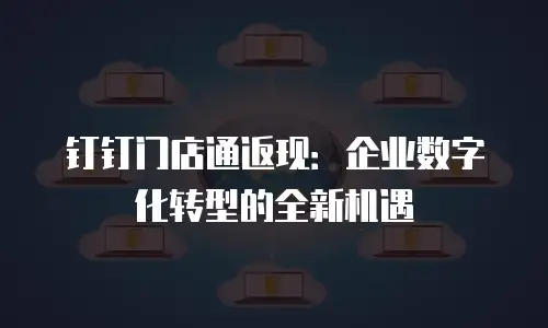 钉钉门店通返现：企业数字化转型的全新机遇