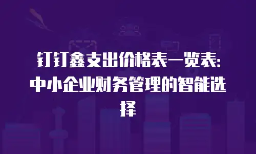 钉钉鑫支出价格表一览表：中小企业财务管理的智能选择