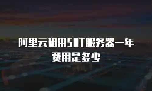 阿里云租用50T服务器一年费用是多少