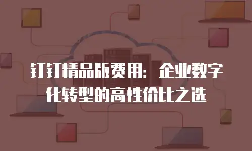 钉钉精品版费用：企业数字化转型的高性价比之选