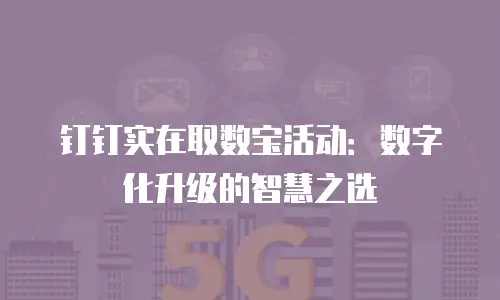 钉钉实在取数宝活动：数字化升级的智慧之选