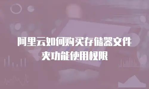 阿里云如何购买存储器文件夹功能使用权限