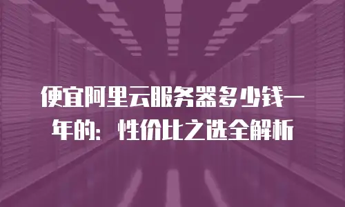 便宜阿里云服务器多少钱一年的：性价比之选全解析