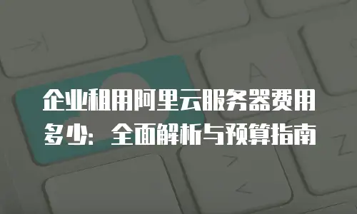 企业租用阿里云服务器费用多少：全面解析与预算指南