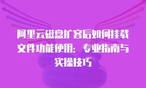 阿里云磁盘扩容后如何挂载文件功能使用：专业指南与实操技巧