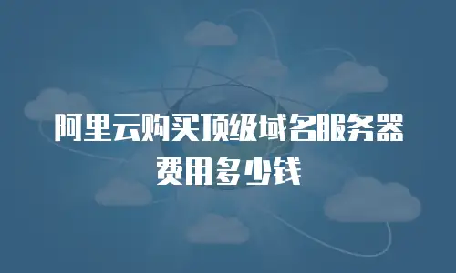 阿里云购买顶级域名服务器费用多少钱