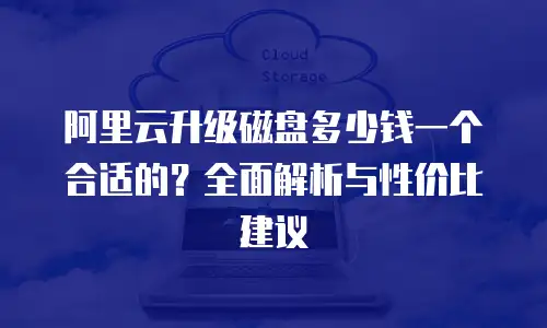 阿里云升级磁盘多少钱一个合适的？全面解析与性价比建议