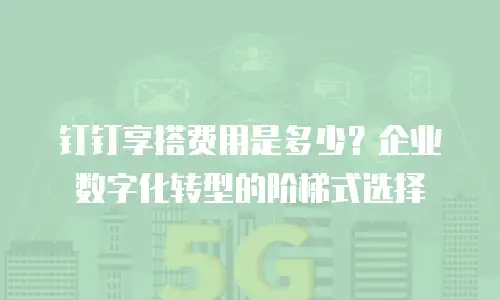 钉钉享搭费用是多少？企业数字化转型的阶梯式选择