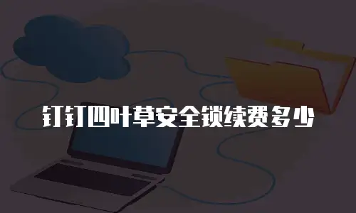 钉钉四叶草安全锁续费多少