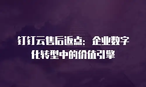 钉钉云售后返点：企业数字化转型中的价值引擎