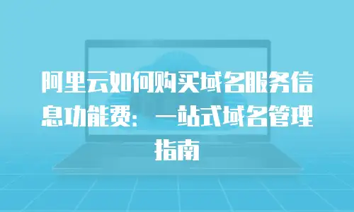 阿里云如何购买域名服务信息功能费：一站式域名管理指南
