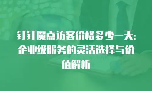 钉钉魔点访客价格多少一天：企业级服务的灵活选择与价值解析