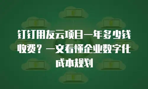 钉钉用友云项目一年多少钱收费？一文看懂企业数字化成本规划