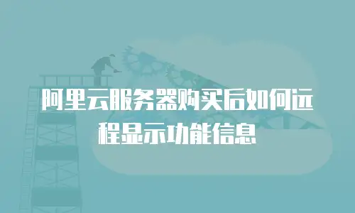 阿里云服务器购买后如何远程显示功能信息