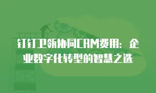 钉钉卫瓴协同CRM费用：企业数字化转型的智慧之选