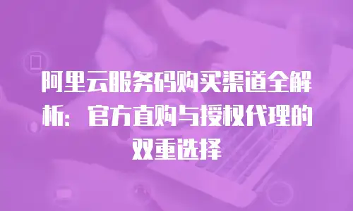 阿里云服务码购买渠道全解析：官方直购与授权代理的双重选择