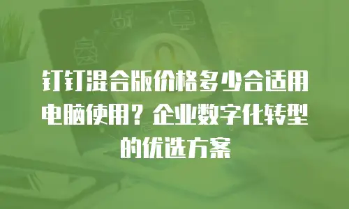 钉钉混合版价格多少合适用电脑使用？企业数字化转型的优选方案