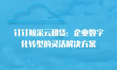 钉钉鲸采云租赁：企业数字化转型的灵活解决方案